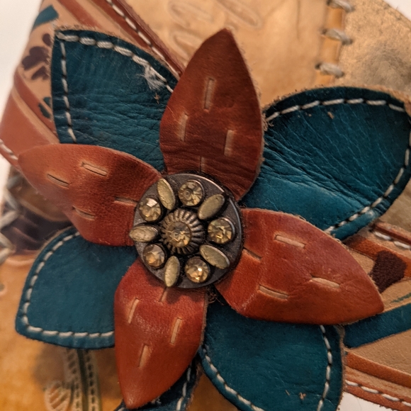 🔥TRENDING Elite by Corkys Poppy Handcrafted Leather Wedge Women's Size 10* - Picture 11 of 12